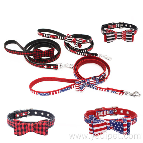 bow pet traction cord solid microfiber dog leash